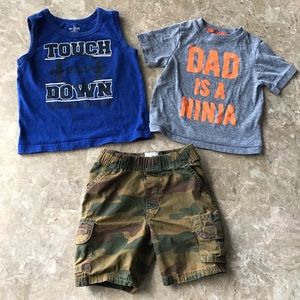Lot of 3 Boys 3T shirts and shorts